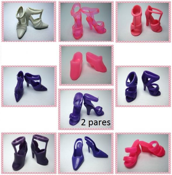 11 pares de sapatinhos e sandálias para a Barbie - L8