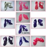 11 pares de sapatinhos e sandálias para a Barbie - L8